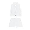Lapel Sleeveless V-neck Vest Vest 1889071 Cut Out Embroider Fashion Casual Shorts 1889077