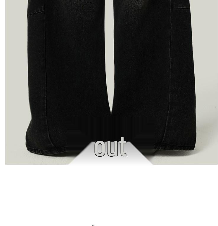 Women's Retro High-Waisted Wide-Leg Gray Jeans - 2025 Spring/Autumn Collection