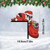 Christmas Door Frame Decor Sticker Snowman &Santa Claus Wooden Door Corner Decor Creative Funny Wall Art For Living Room Bedroom
