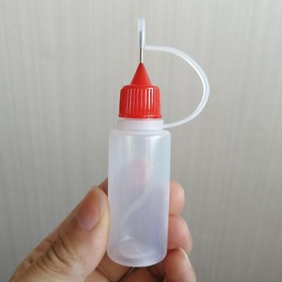 10 pezzi 10ml flacone contagocce applicatore con punta spremibile in plastica con tappi a punta d'ago per colla olio liquido