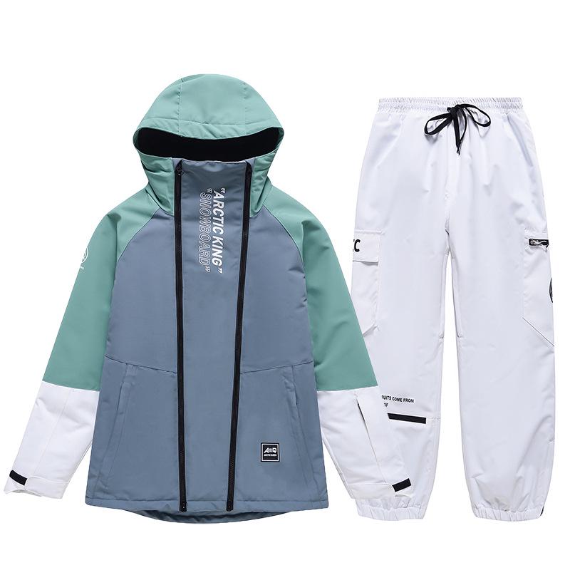 Unisex Winter Ski Suit: Windproof, Water-Repellent Jacket and Pants for Outdoor Snowboarding and Skiing.