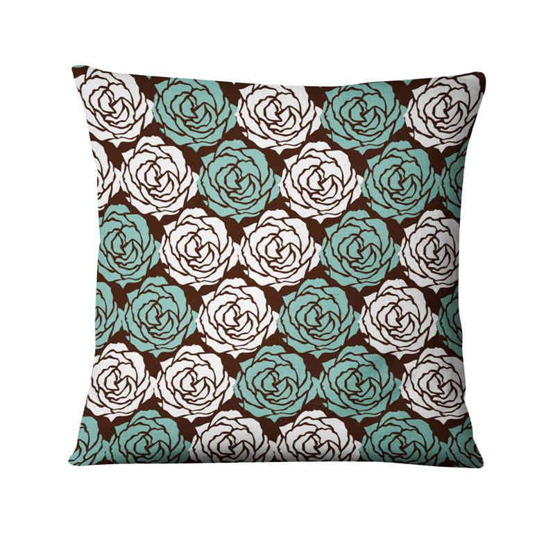 Art Beautiful Flower Print Pattern Cushion Cover for Home Living Room Sofa Bedroom Decoration Throw Pillow Cover