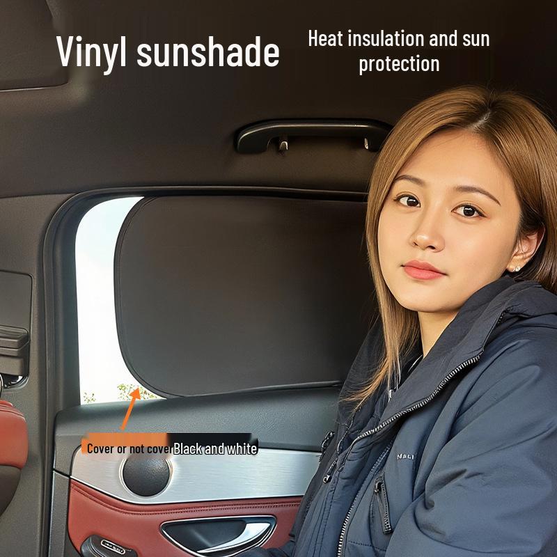 Parasoleilare in Vinile Statico Nero Sui Tu Car - Isolamento Termico Visiera per Finestrino Laterale