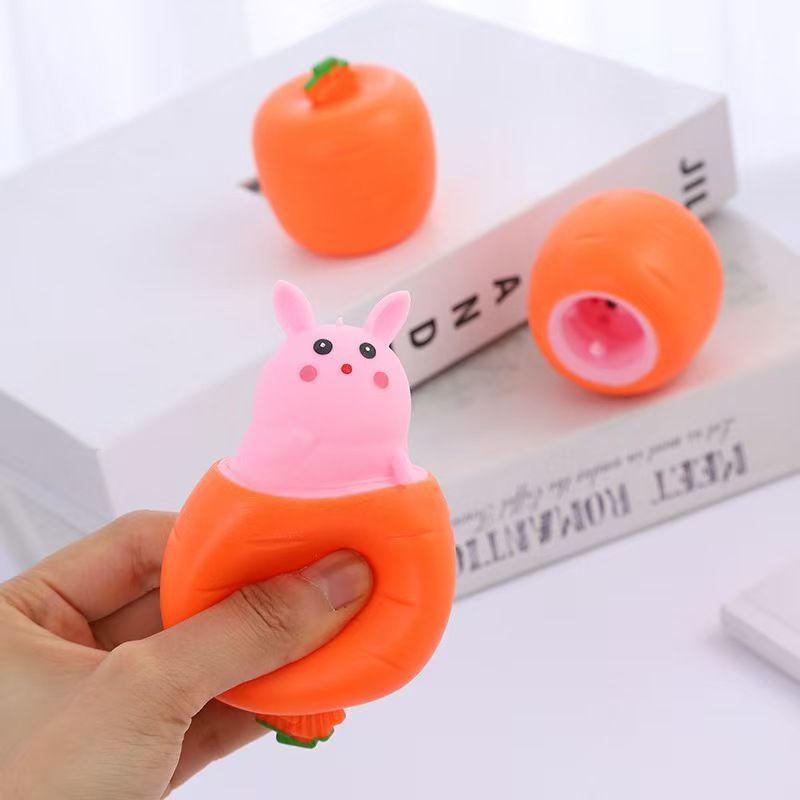 Carrot Rabbit Slow Rebound Squeeze Toy - Cute Decompression and Venting Trinket