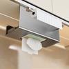 Carbon Steel Under Cabinet Paper Towel Holder Lengthen Storage Wall Mounted Hanging Paper Towel Rack Rustproof Waterproof