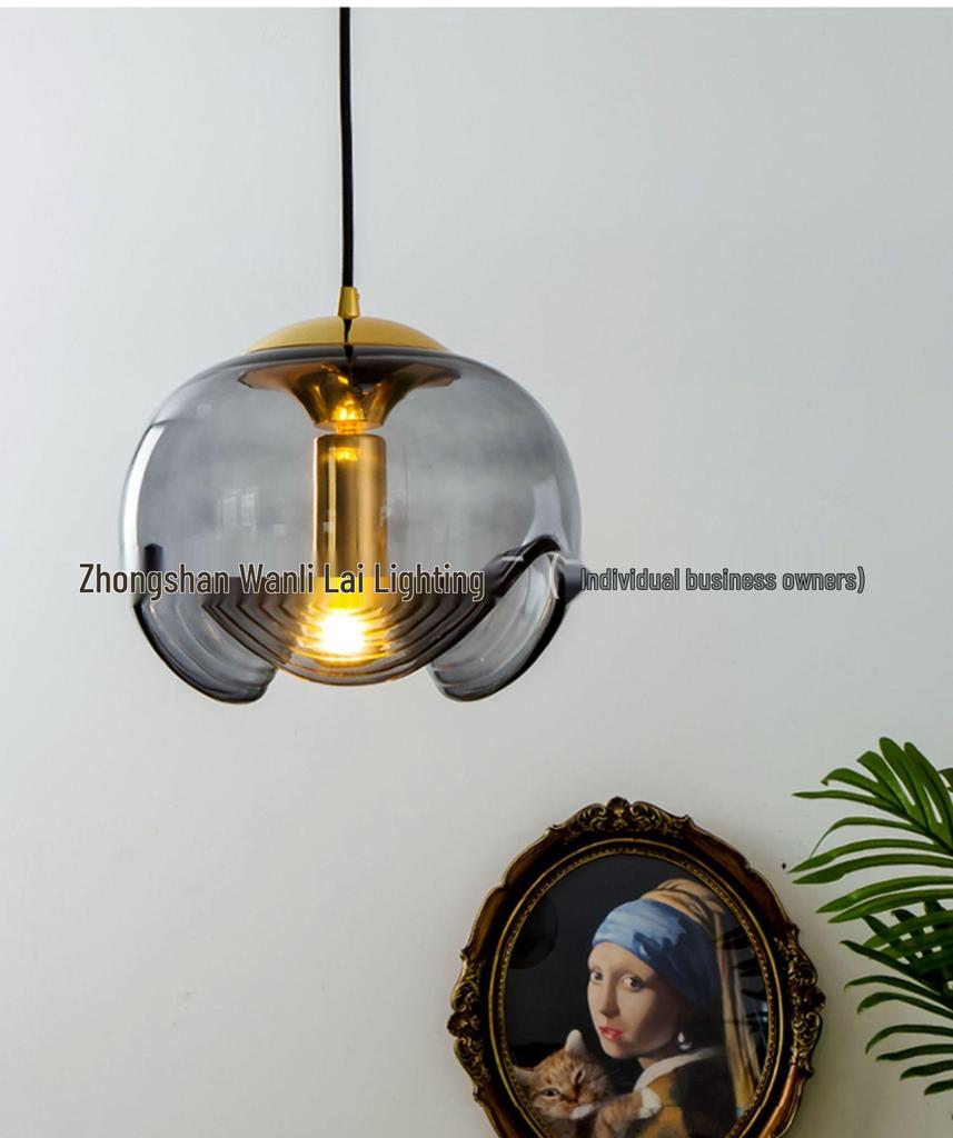 Bauhaus Glass Pendant Light: Post-Modern Nordic Style for Kitchen, Bar, Living Room, Bedroom, or Bedside Lighting