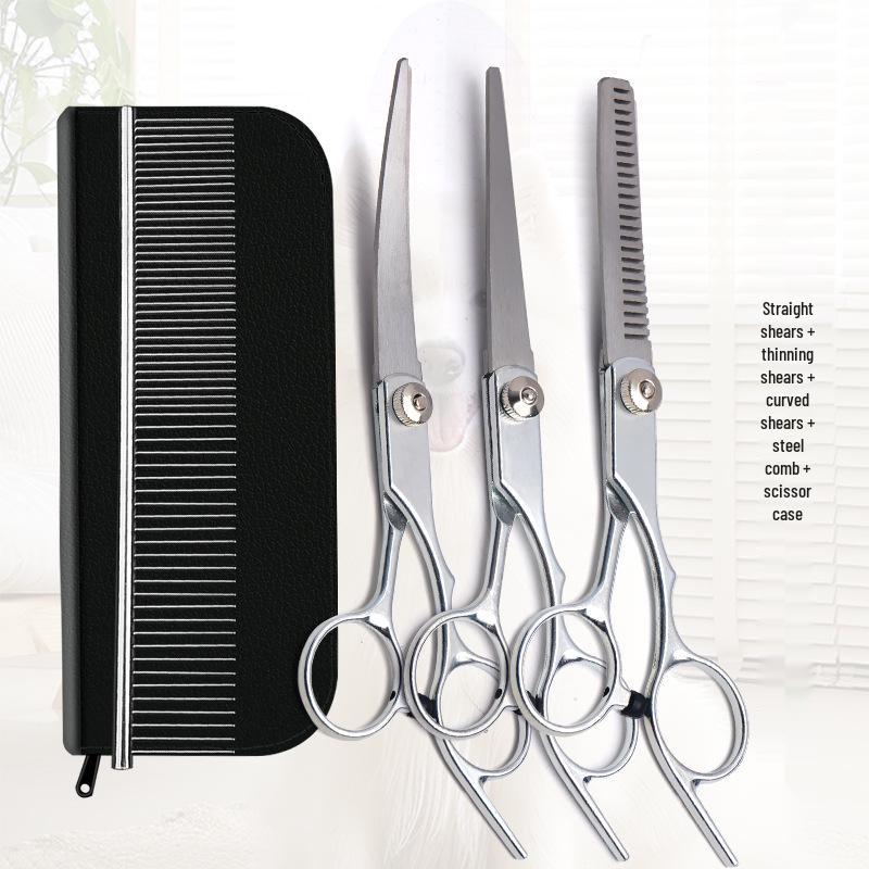 Pet Grooming Scissors Set: Professional Thinning & Cutting Tools for Dogs