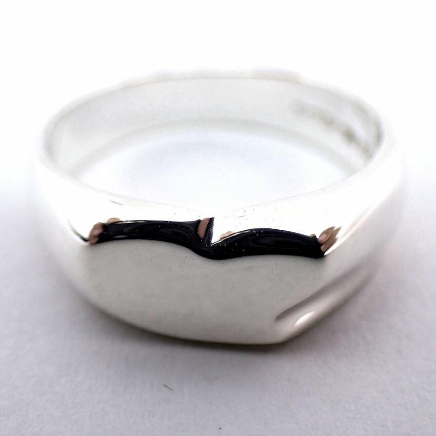 [Used] TIFFANY 925 Signet Heart Ring / Size 9 / g538-69
