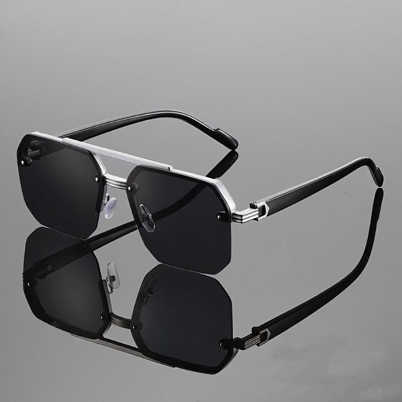 1pc of Trendy High-end Double-bar PC Frames Polygonal Stylish Eyeglasses High-performance Premium-quality Durable