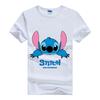 Disney Kawaii Lilo Stitch Print Hippie Cheap T-Shirt Summer Loose White Cute Stitch Ladies Tops Harajuku Men Tees Women Blouses