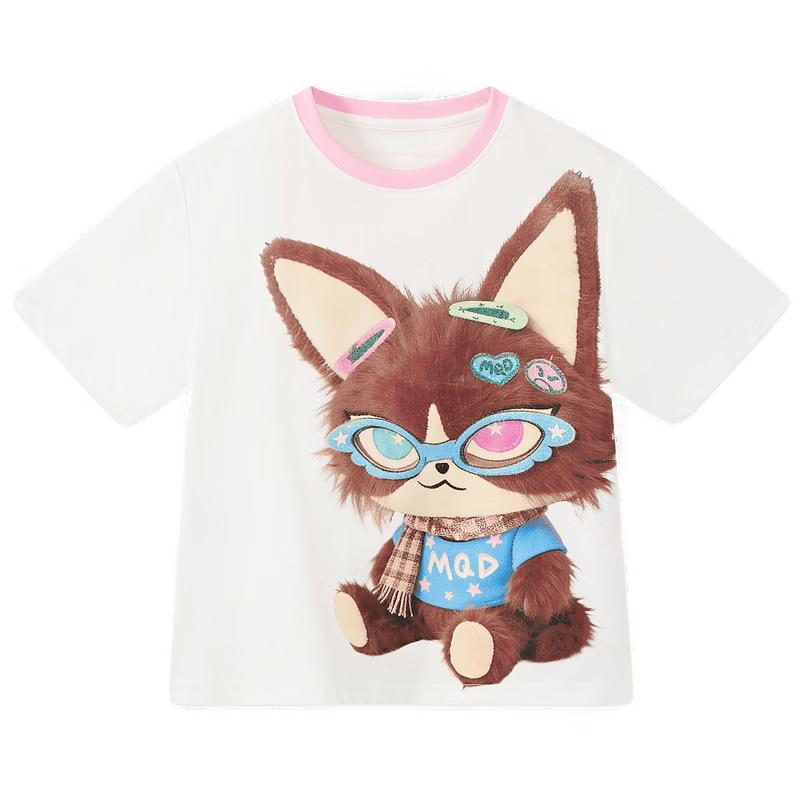 MQD Girls Cartoon Antibacterial Cooling T-Shirt 130cm