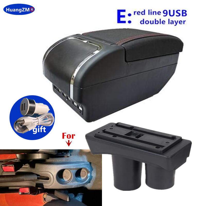 For Citroen C2 C3 Car Armrest Box Central Storage Box Interior Retrofit USB Charging Ashtray Car Accessories