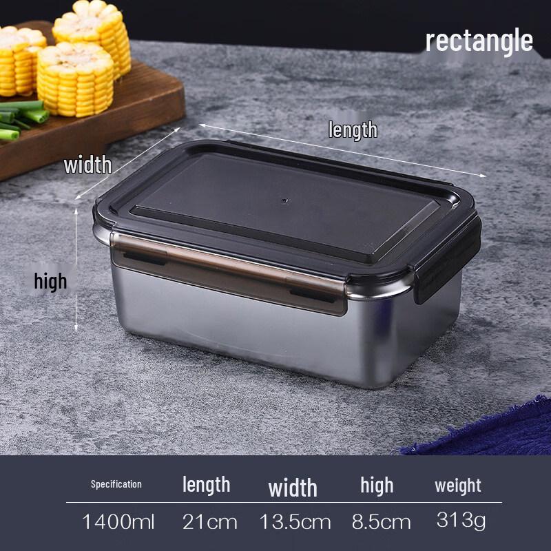 Герметичный ланч-бокс DM из нержавеющей стали 316