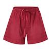 Plus Size Women's Casual Loose Shorts Pants with Elastic Waist Drawstring and Pockets