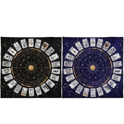 50x50/60x60/75x75cm Tarot Tischdecke Matte Divinations Brettspiel Orakel Kartenunterlage