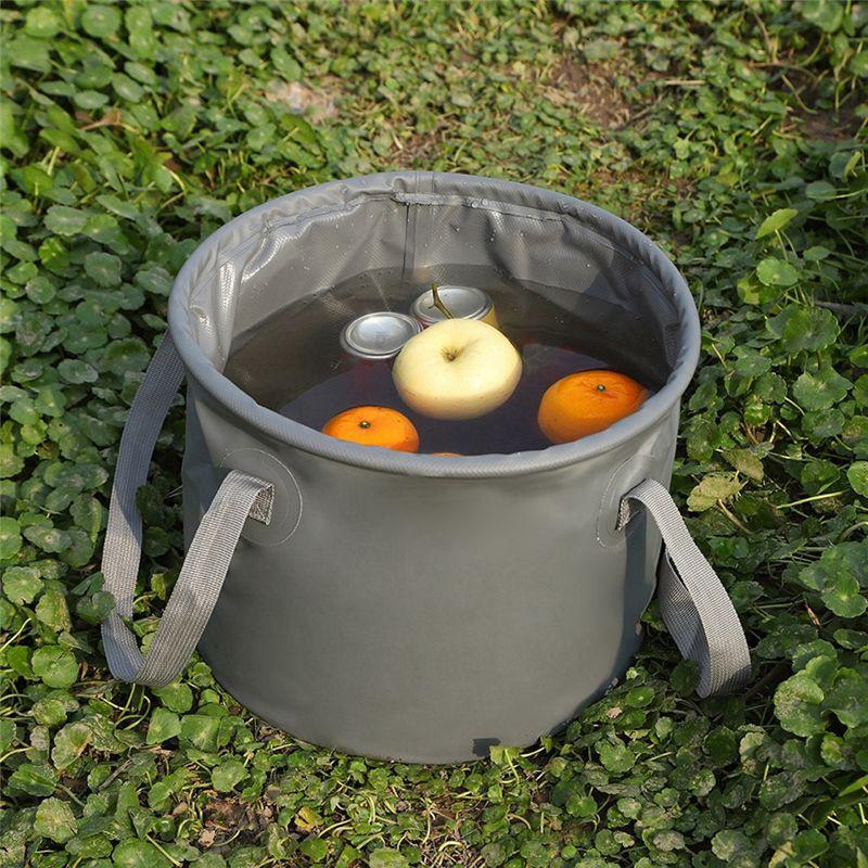 AEE4-Outdoor Portable Folding Bucket Portable Fishing Water Storage Container Camping Travel Portable Picnic Bucket