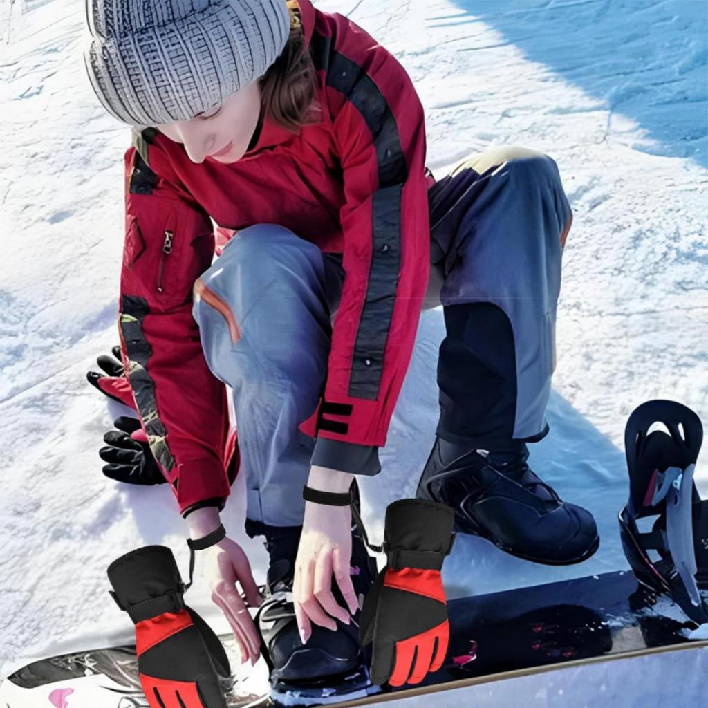 4pcs Nylon Ski Glove Leashes with Metal Button Safety Strap Wrist Straps Glove Carrier Sling Clips Skiing Handcuffs Accessories