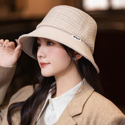 Autumn and Winter Japanese Style Small Flavored Fisherman Hat Outdoor Leisure Basin Hat Big Head Bucket Hat