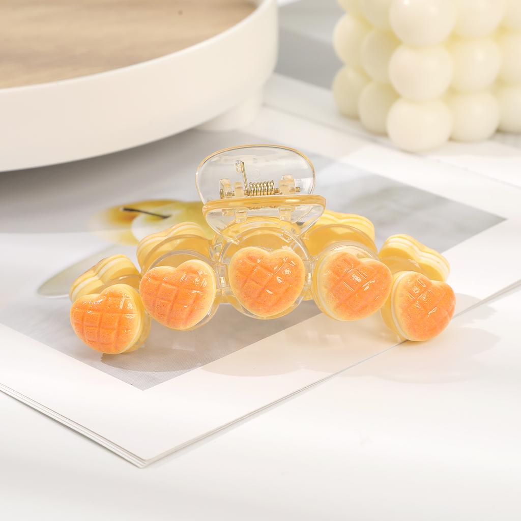 AWAYTR Cute Bread Flower Hair Claws Acrylic Hair Clips Crab For Girl Gift Hair Accessories Festival Headwear