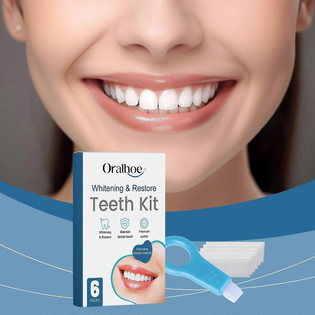 Limited time!!Oralhoe Teeth Repair Kit Teeth Cleaning Beautiful Teeth Removal Black Teeth Stains Yellow Teeth Sponge Cleaning Wipe