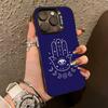 H-Hamsa H-Hand-D  Phone Case For iPhone 17,16,15,14,13,12,11 Plus,Pro Max,XS,Colored Silver Plated Inside Cover