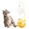 Tumbler Cat Teaser Toy With Removable Feathers & Bells - Self Amusing Kitten Play Wand Easy To Clean And Reassemble
