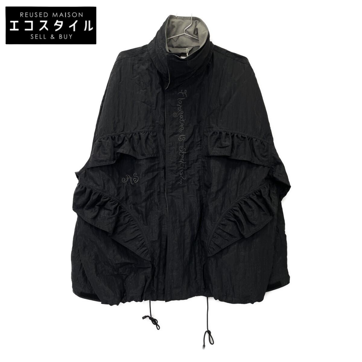 

ACNE STUDIOS FN-MN-OUTW000968 Black Embroidered Nylon Jacket Jacket 46 blackUsed