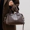 Versatile Commuter Messenger Handbag Bag Head Layer Vegetable Tanned Cowhide Boston Pillow Bag 2026 New Hot-selling Women's Bag