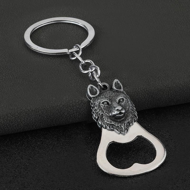 Frog Wolf Turtle Lion Bronze Color Metal Bottle Opener Keychain Mini Pocket Beer Opener Keyring