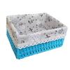 Woven Storage Basket Rural Fabric Wving   Desktop Storage Basket for Organizing Shelves Bedroom Bathroom Medium Size 22x16x10cm