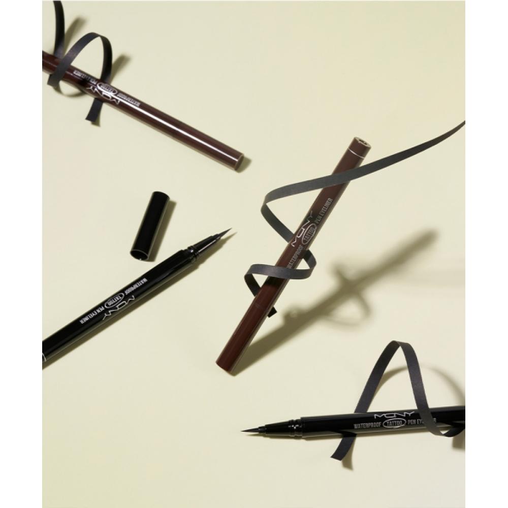 Mqny [2 Pcs] Waterproof Tattoo Pen Eyeliner  Sharp Liquid Brush Pen Eyeliner 0.5g