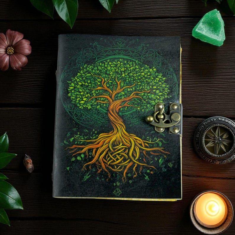 Tree of Life Leather Grimoire:  Book of Shadows