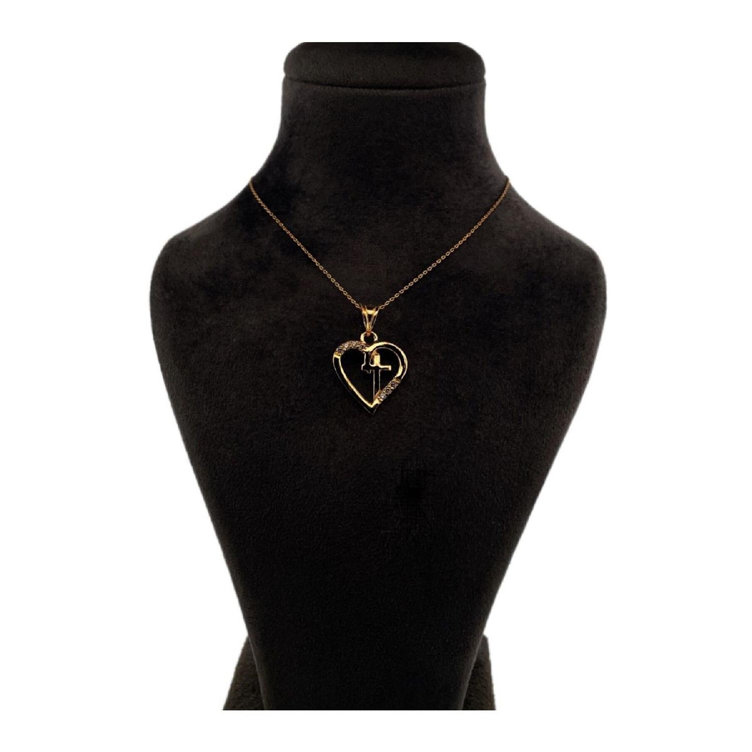

14 Carat Gold Crusade Heart Necklace 45 cm жовтий
