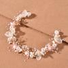 Silver Color Handmade Pearl Flower Headband Bridal Wedding Crown Hair Accessories Hair Band Tiara Crystal Headpiece Hair Jewelry