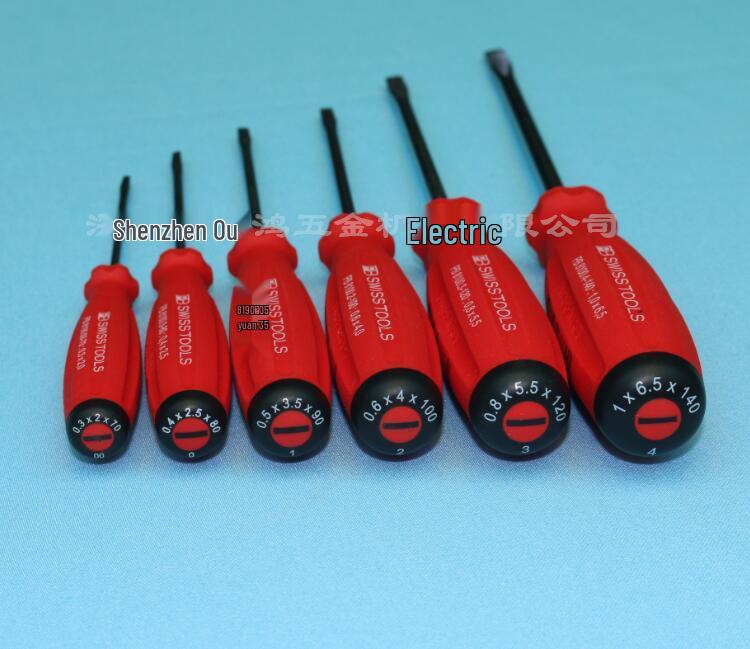 Swiss PB Tools 8100 Series Slotted Screwdriver Set (Sizes 00-4)