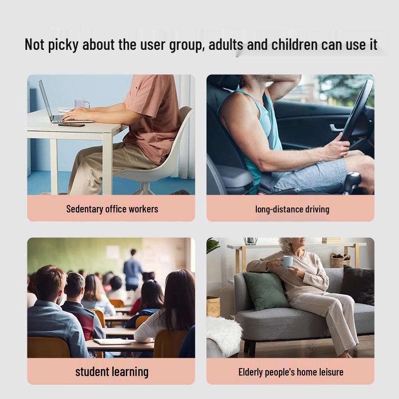 Ergonomický bederní a kyčelní podpůrný polštář pro kancelářskou židli – Podporuje správné držení těla a pohodlí