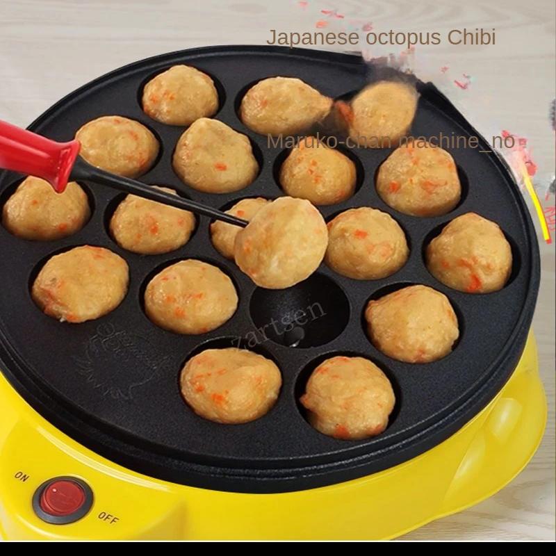 Chibi Maruko Pečicí stroj Domácí elektrický výrobník takoyaki Grilovací pánev na chobotnicové kuličky Profesionální kuchyňské náčiní