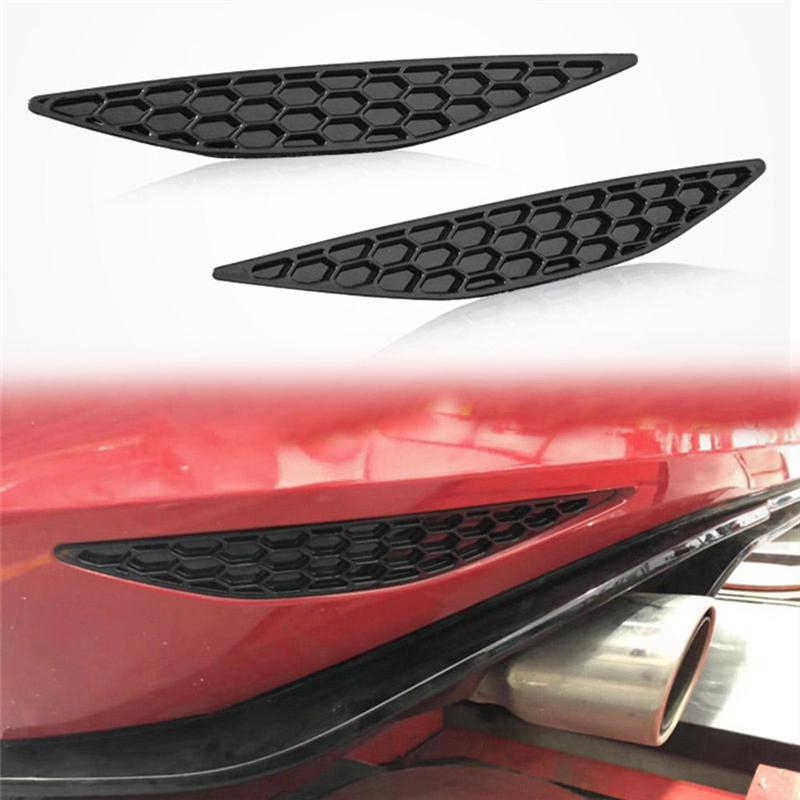 1Pair Car Honeycomb Tail Rear Fog Light Cover Trim Sticker For Golf 7 GTI MK7 2014-2018 Rear Bar Bumper Strips Sticker