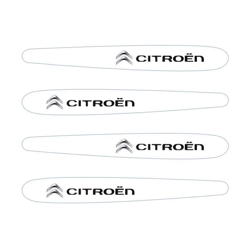 

Transparent Car Door Handle Cup Protector Door Bowl Logo Sticker For Citroen C1 C2 C3 C4 C5 C6 C8 C4L DS3 DS4 DS5 DS5LS DS6 DS