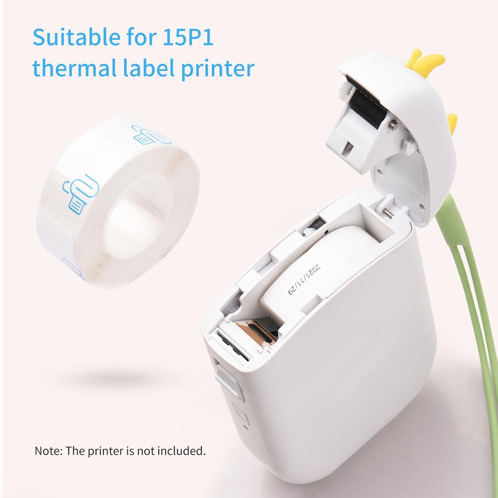 10 Rolls Waterproof Thermal Labels 0.6x1.1in 15x30mm Self adhesive Label Stickers Support Thermal Print for 15P1 Label