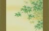 Kaitakudo Art Hanging Maple Leaves and River Cicadas X Scroll (Paulownia Box) (190cm 54.5cm)