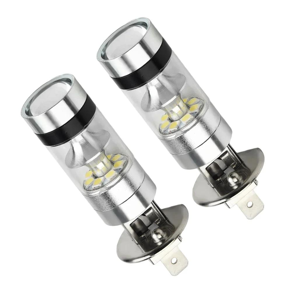 1000LM LED Headlight White 100W 12-24V 20-2pcs 6000K Driving H1 Parts Projector Replacement Wear-resistant
