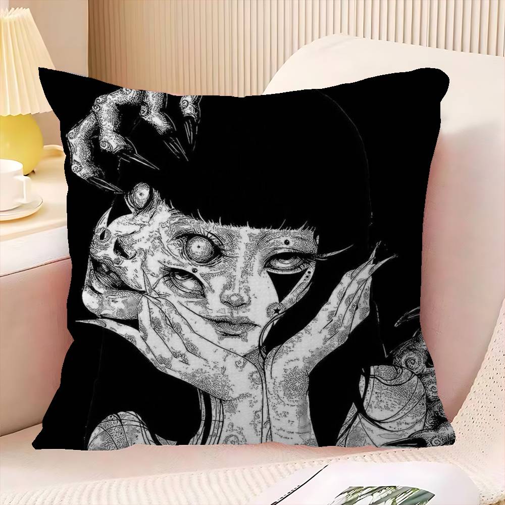 

comics JJunji Ito Pillow Gift Home Office Decoration Bedroom Sofa Car Cushion Cover case x 30x30 cm