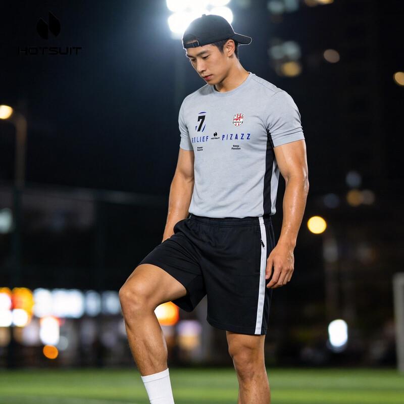 HOTSUIT Men s Summer Athletic Short Sleeve & Shorts Set XL