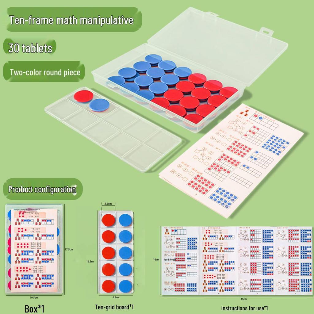 Aide à la décomposition et à la composition des nombres sur cadre de dix pour l'arithmétique K-1 (Ajouter/Soustraire dans la limite de 20)