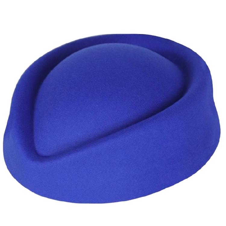 Classical French Flight Attendant Hat Polyester Stewardess Costume Accessoris Women Winter Fashion Headwear