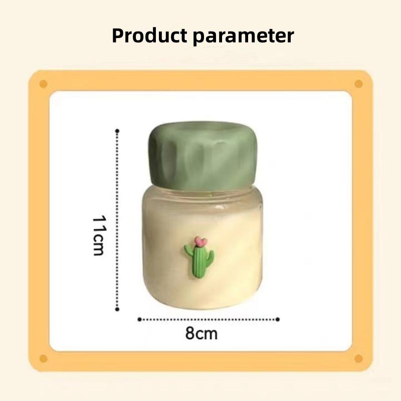 Water Bottle Cute Borosilicate for Coffee Juice Milk Tea Kawaii Plastic Cold Bottle for Children Portable Reusable Drinking Cups