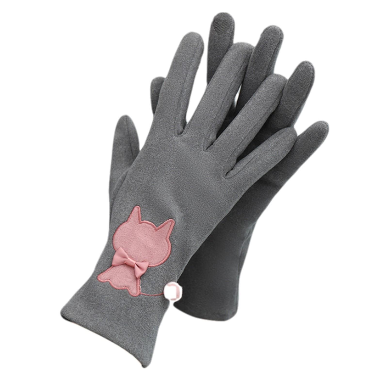 

Женские зимние флисовые теплые перчатки для езды на велосипеде и вождения One Size