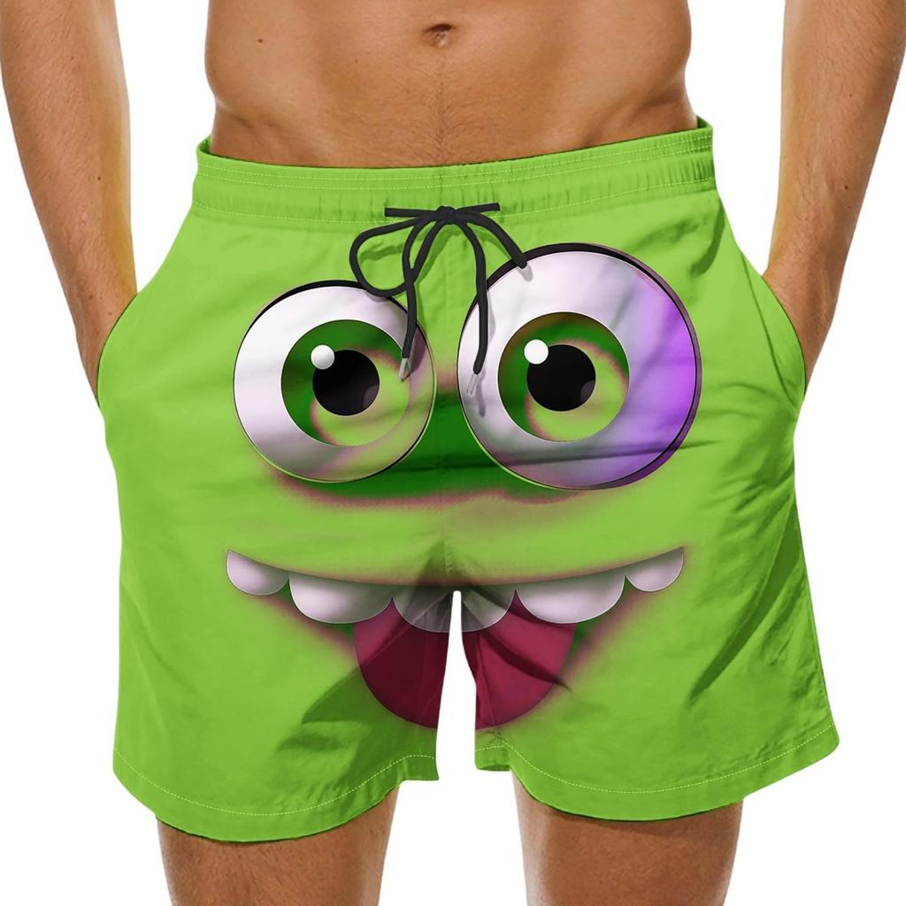 2026 New Men's Casual Vacation Beach Shorts with Various Abstract Pattern Designs