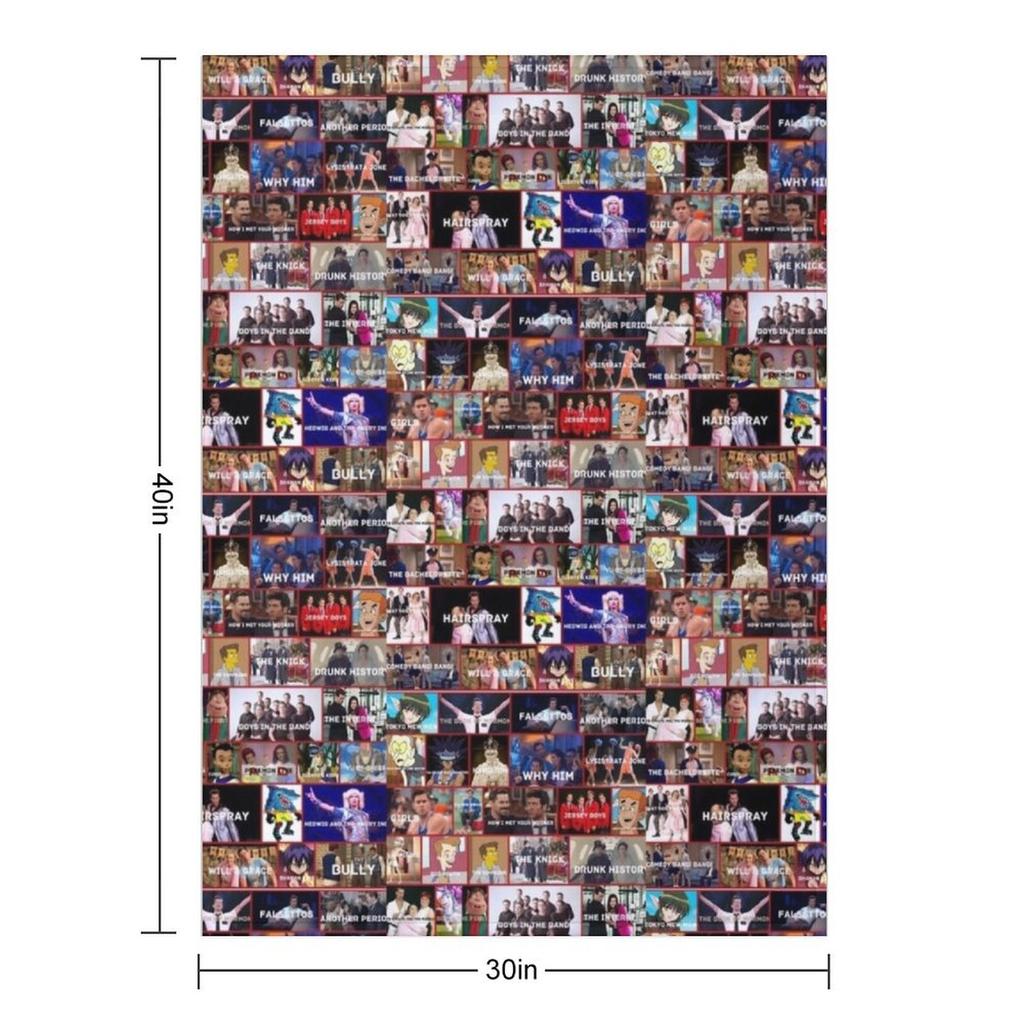 Andrew Rannells Roles Throw Blanket Nap Plush funny gift Sofa Quilt Blankets